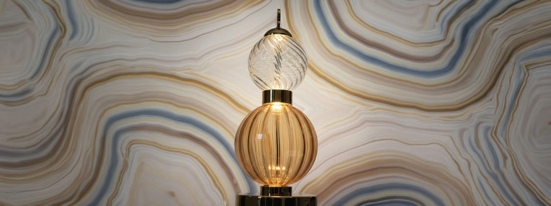 Drop Battery Murano glass table lamp by Sicis, luxury designer portable lighting