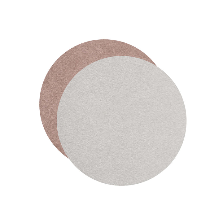 Leather Round PLACEMAT & Napkin Rings BOTTEGA by Ekaterina Borovkova for ADJ STYLE
