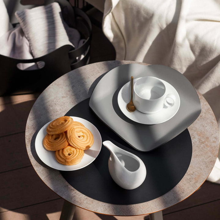 Leather Round PLACEMAT & Napkin Rings BOTTEGA by Ekaterina Borovkova for ADJ STYLE