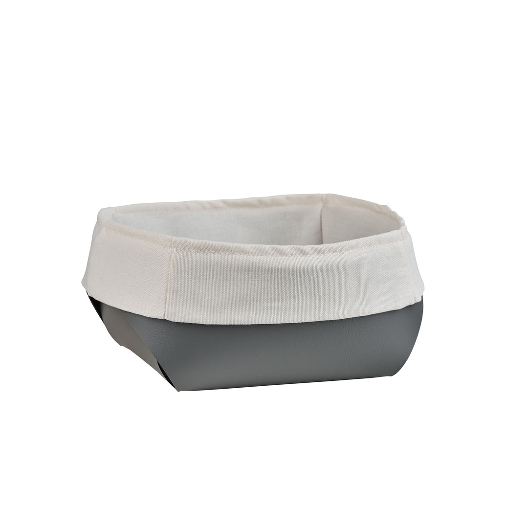 Leather Bread Basket with Cotton Bag Set of 2 by Ekaterina Borovkova for ADJ STYLE