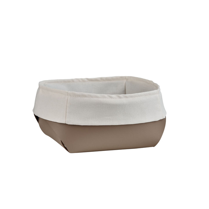 Leather Bread Basket with Cotton Bag Set of 2 by Ekaterina Borovkova for ADJ STYLE