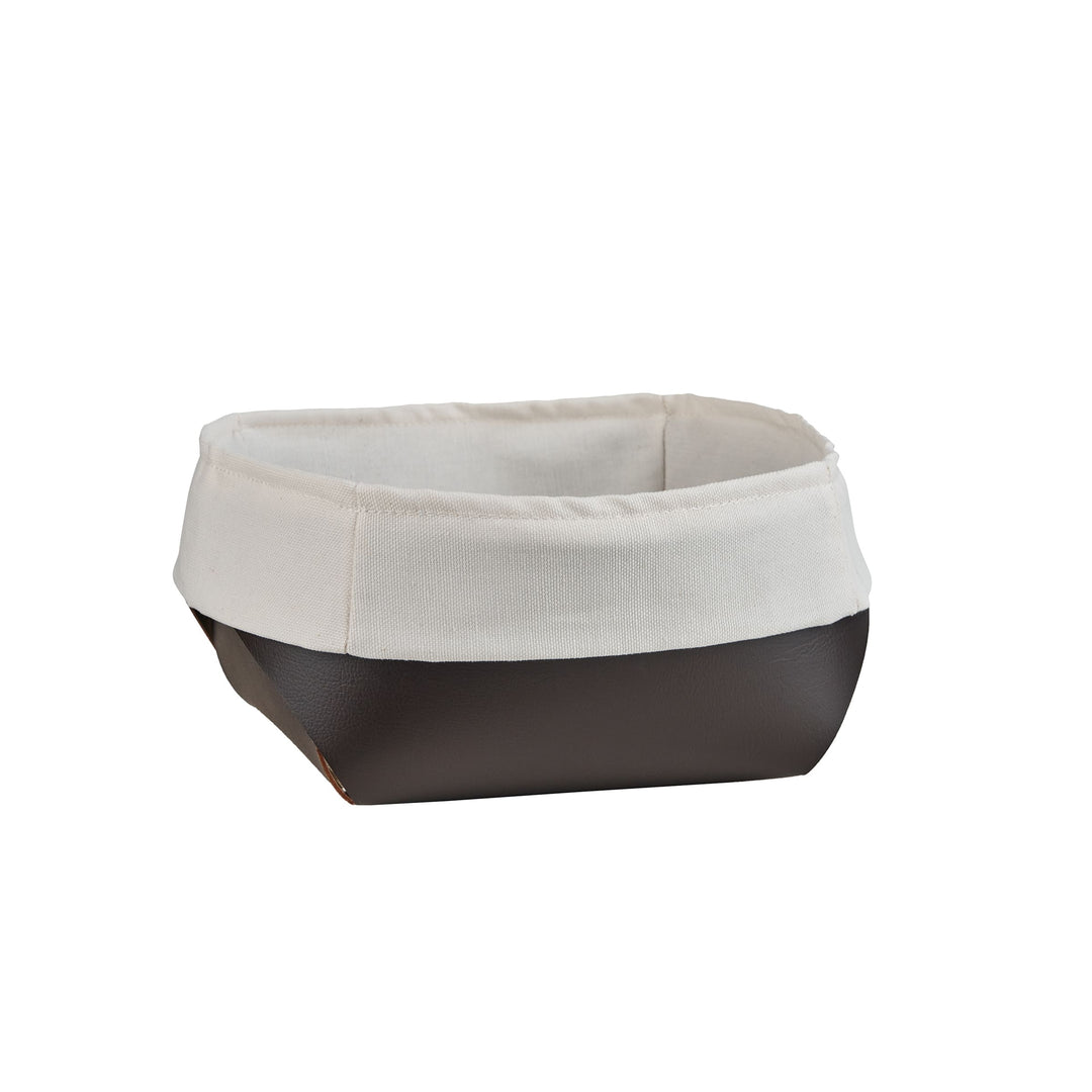 Leather Bread Basket with Cotton Bag Set of 2 by Ekaterina Borovkova for ADJ STYLE