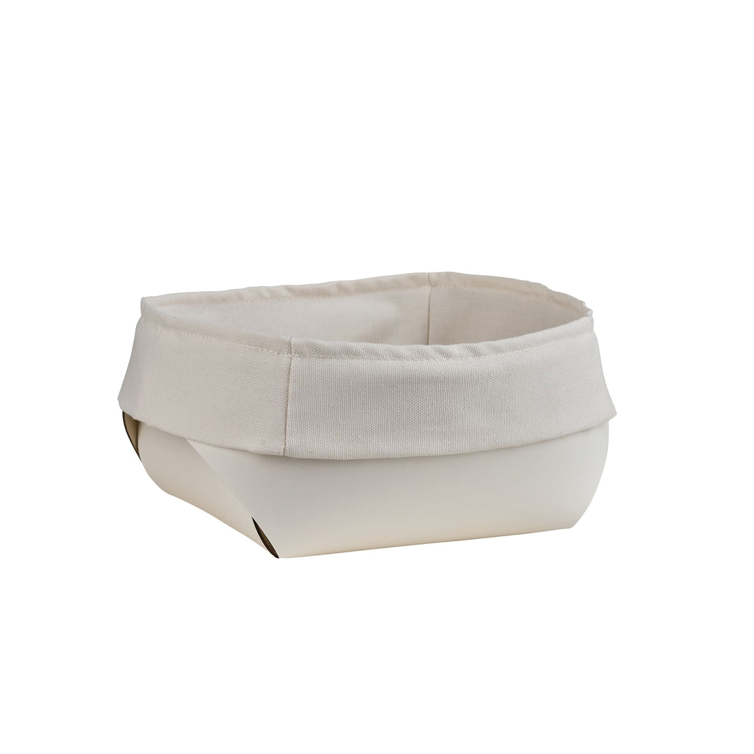 Leather Bread Basket with Cotton Bag Set of 2 by Ekaterina Borovkova for ADJ STYLE