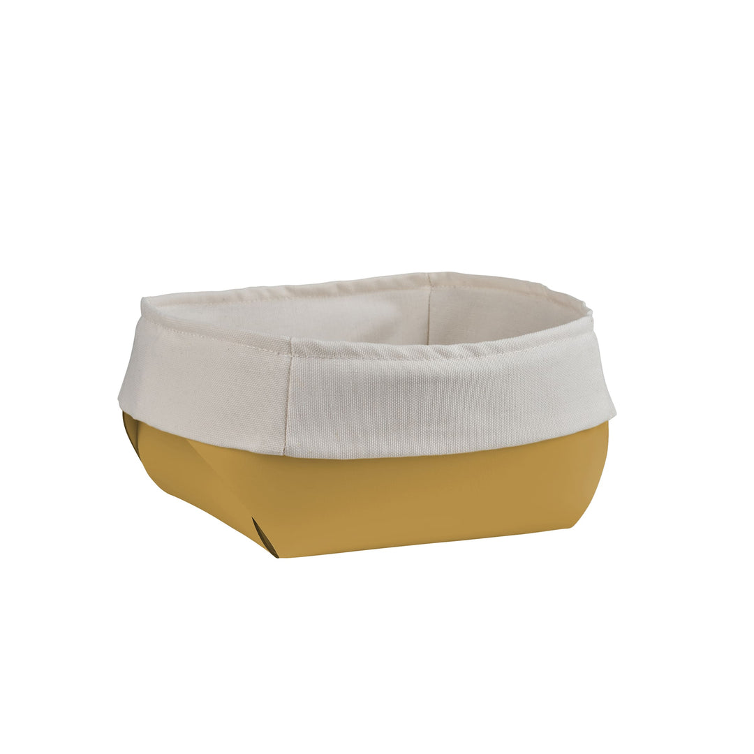 Leather Bread Basket with Cotton Bag Set of 2 by Ekaterina Borovkova for ADJ STYLE