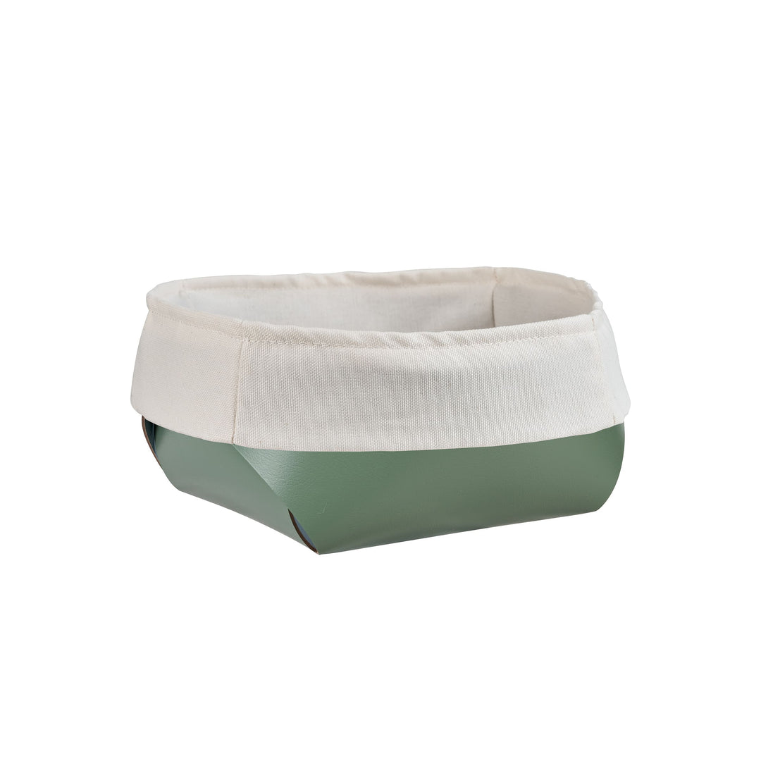 Leather Bread Basket with Cotton Bag Set of 2 by Ekaterina Borovkova for ADJ STYLE