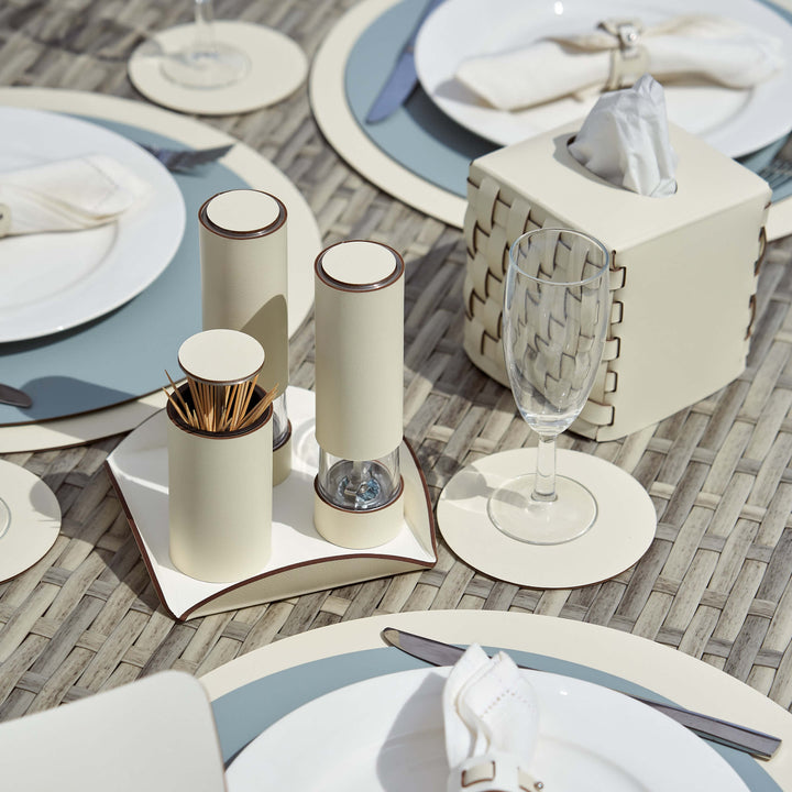 Electric Leather SALT & PEPPER MILL by Ekaterina Borovkova for ADJ STYLE