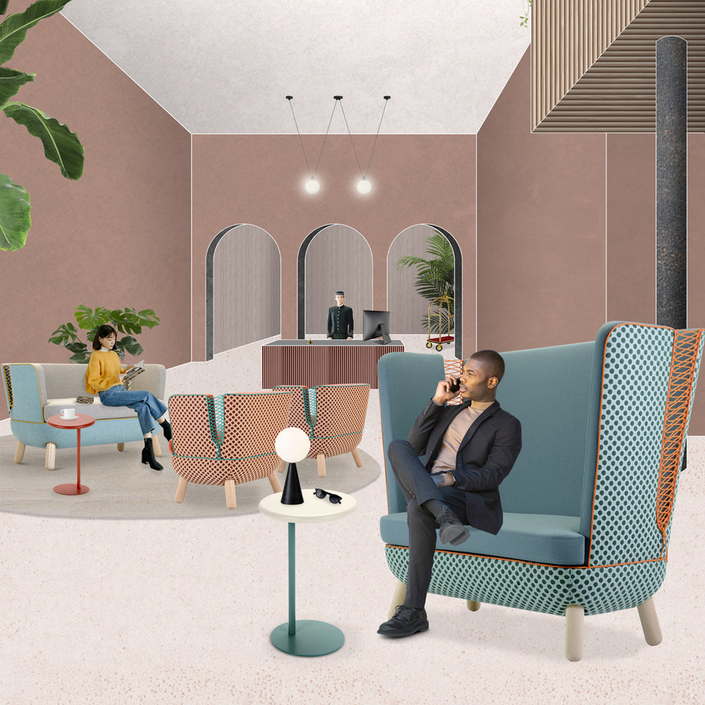 High Back Two-Seater Sofa SLY by Italo Pertichini for Adrenalina 2