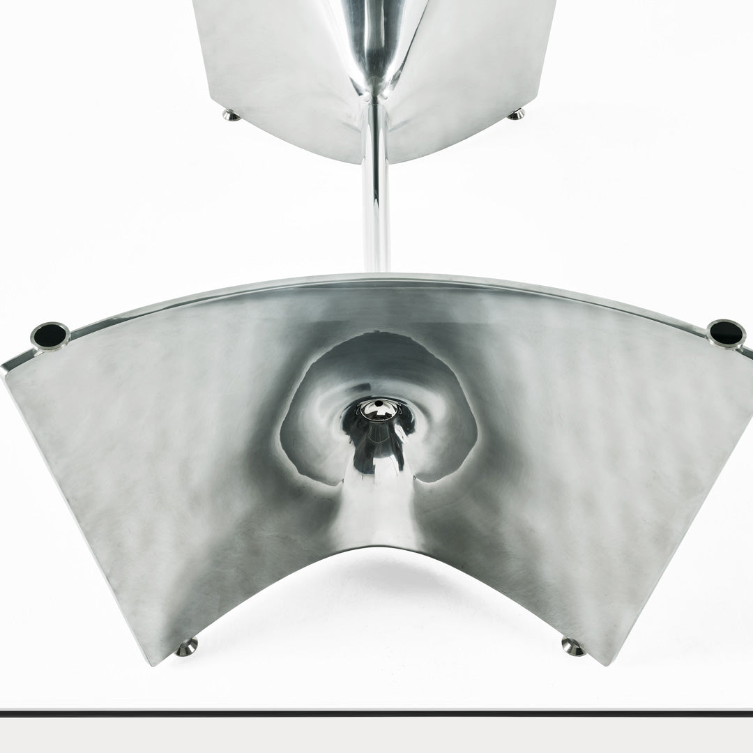 Crystal and Aluminum Table FRATINO by Jeff Miller for Baleri Italia 16