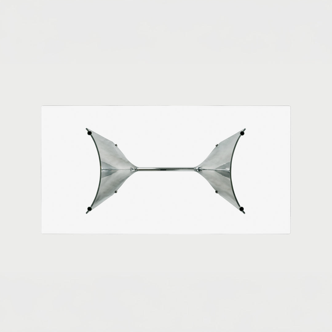 Crystal and Aluminum Table FRATINO by Jeff Miller for Baleri Italia 13