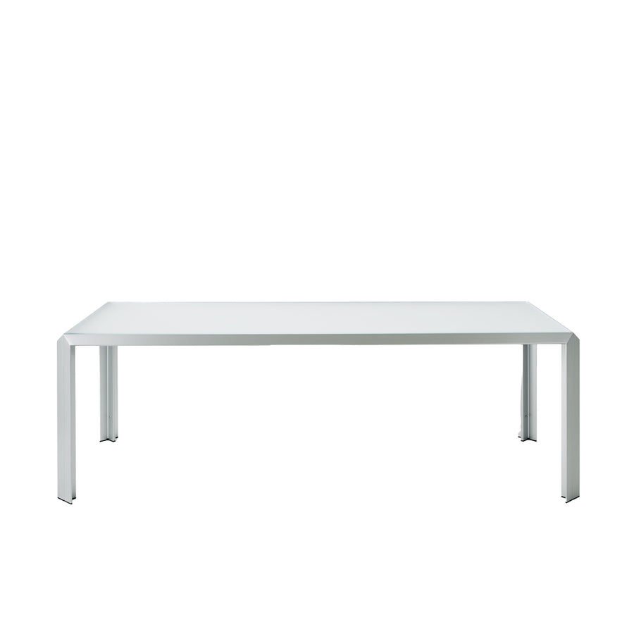 Aluminum and Crystal Dining Table T-TABLE by Angelo Mangiarotti for Baleri Italia 1