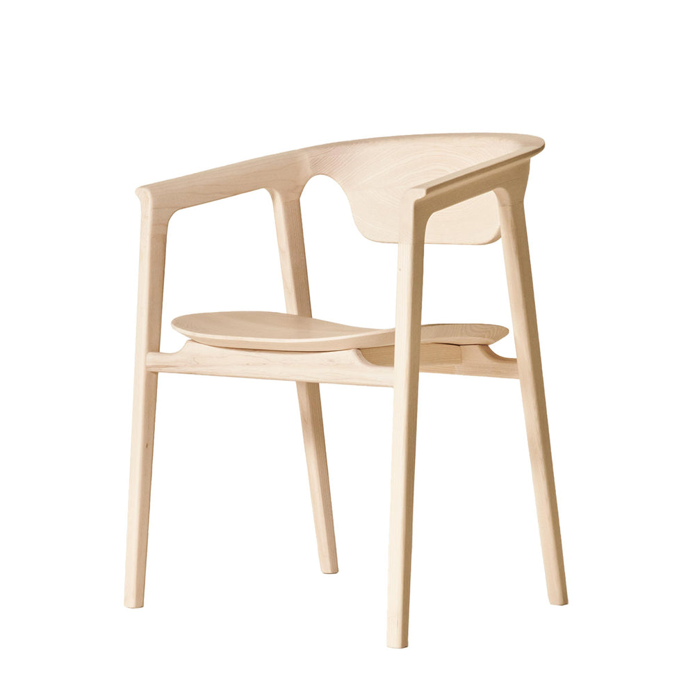 Ash Wood Armrest Chair DUNA by Cono Studio for Dale Italia 2