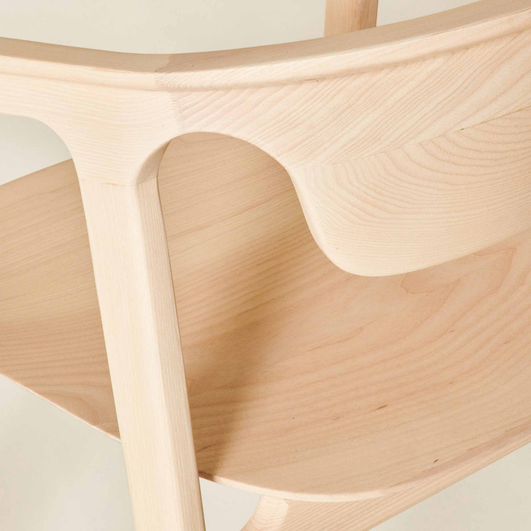 Ash Wood Armrest Chair DUNA by Cono Studio for Dale Italia 5