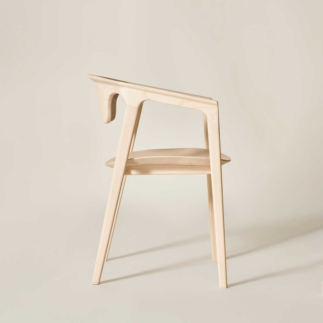 Ash Wood Armrest Chair DUNA by Cono Studio for Dale Italia 3