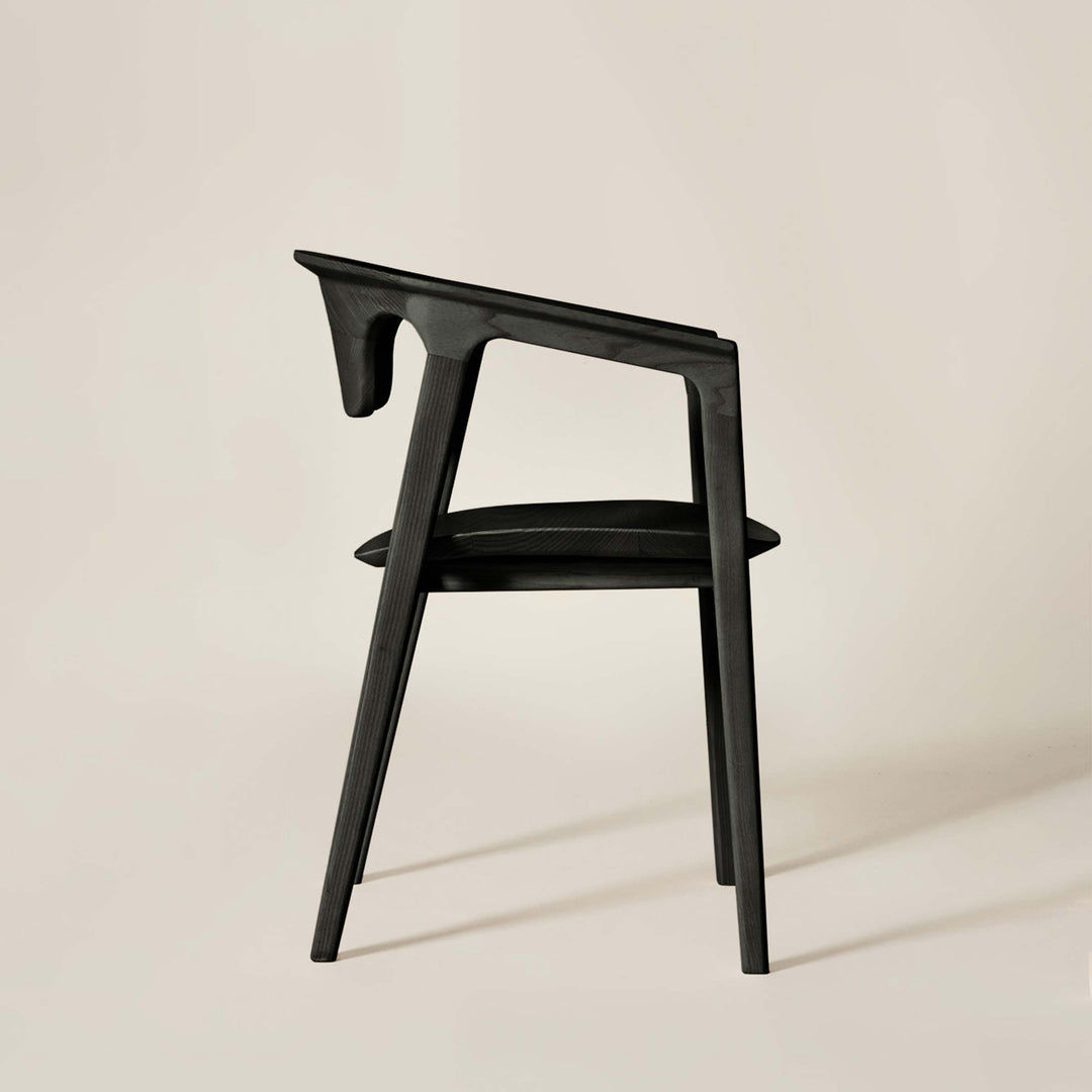 Ash Wood Armrest Chair DUNA by Cono Studio for Dale Italia 11