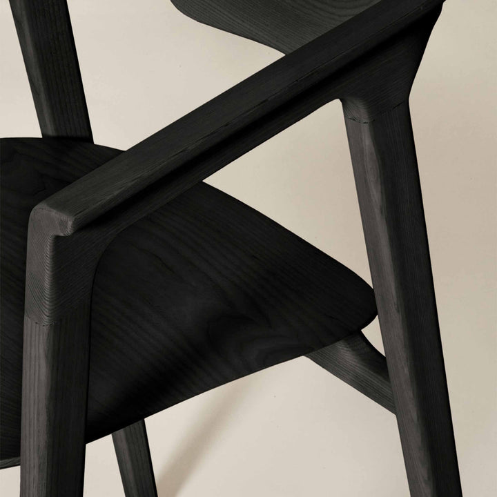 Ash Wood Armrest Chair DUNA by Cono Studio for Dale Italia 13