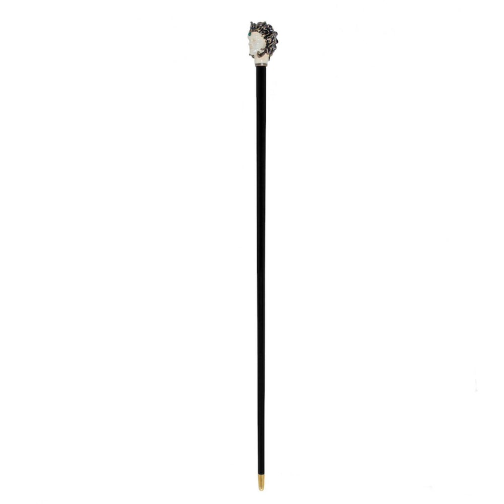Cane MEDUSA with Enameled Brass Handle by Pasotti 02