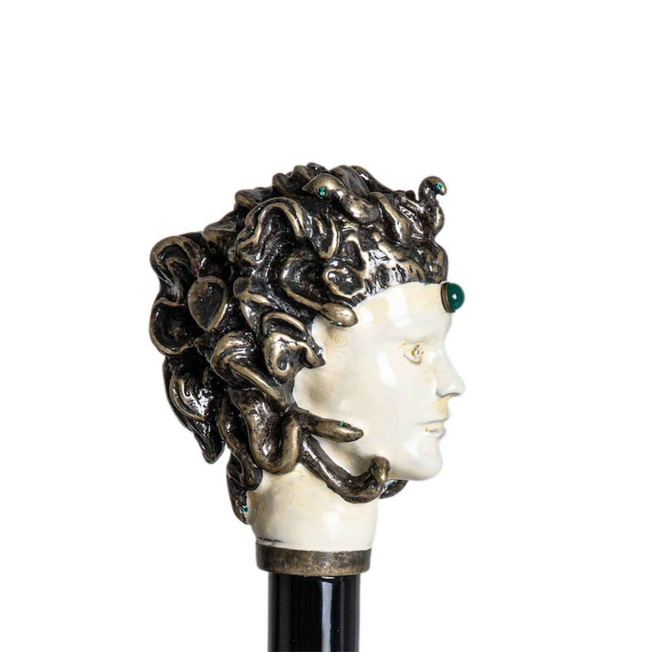 Cane MEDUSA with Enameled Brass Handle by Pasotti 05