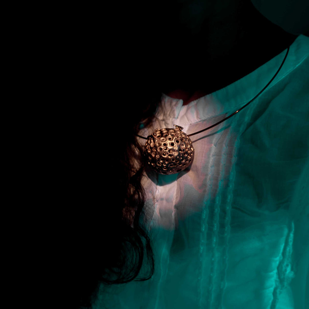 Bronze Necklace BEEHIVE by Jessica Carroll for BABS Art Gallery - Limited Edition 06