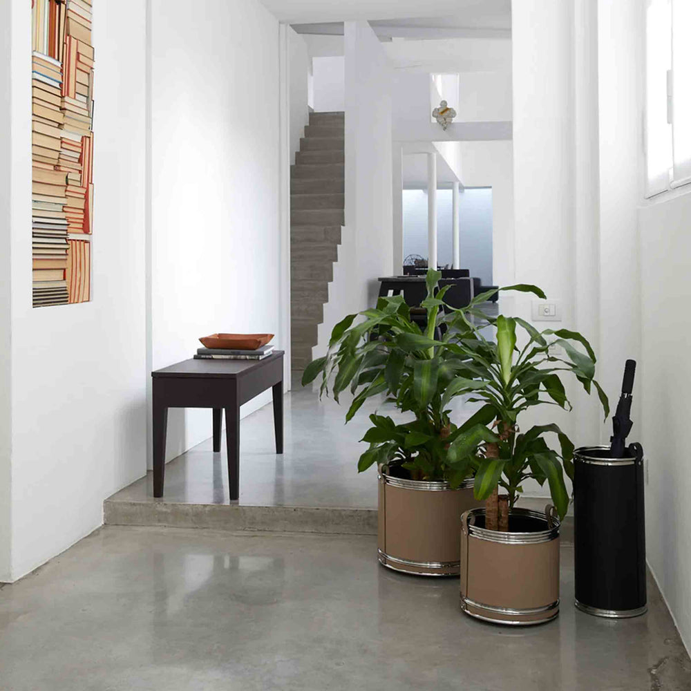 Leather UMBRELLA STAND by Pinetti 03