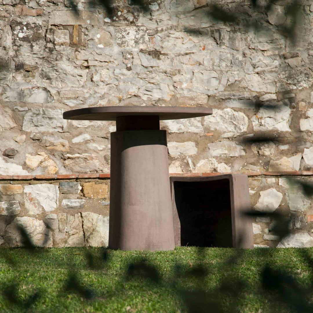 Stool Terracotta CAVE Tobacco by Mario Scairato for InternoItaliano 02
