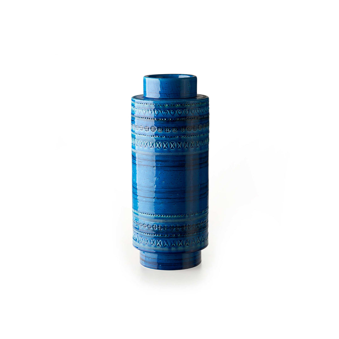 Ceramic Vase VASO ROCCHETTO Blue by Aldo Londi for Bitossi Ceramiche 01