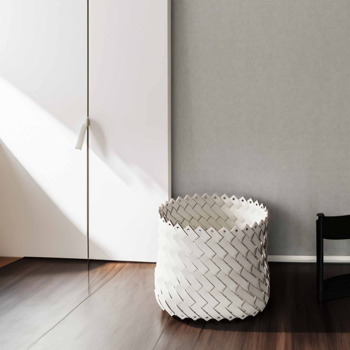 Leather Round Basket ALMERIA by Pinetti 02