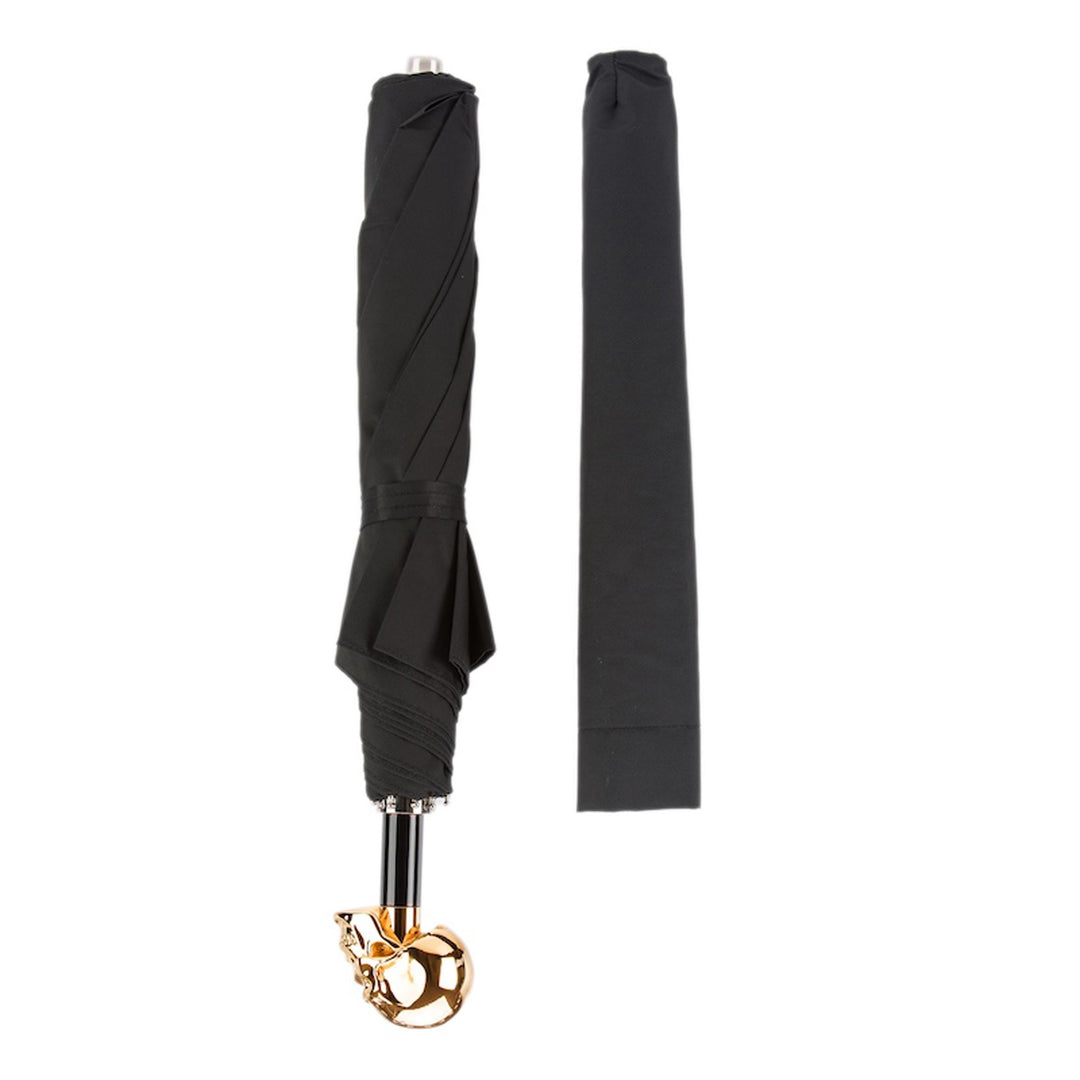 Folding Umbrella GOLD SKULL with Resin Handle by Pasotti 03