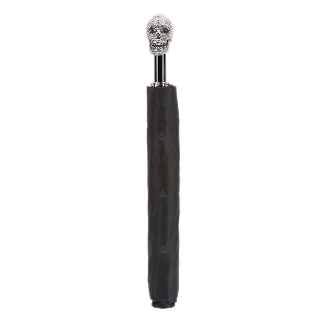 Folding Umbrella SWAROVSKI® SKULL with Swarovski® Crystal Handle by Pasotti 02