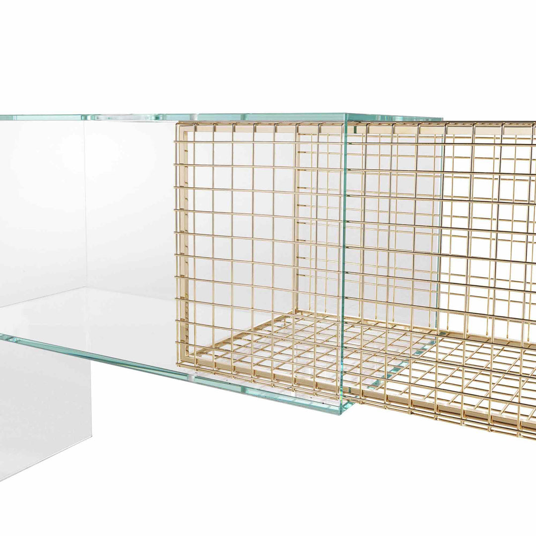 Glass and Metal Console DEBEAM by Debonademeo 03