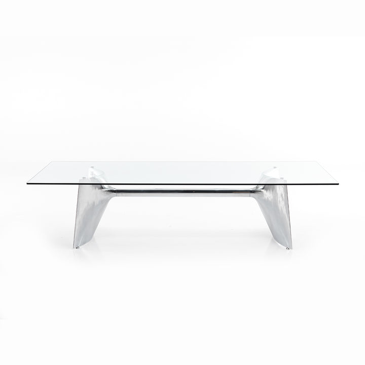 Crystal and Aluminum Table FRATINO by Jeff Miller for Baleri Italia 6