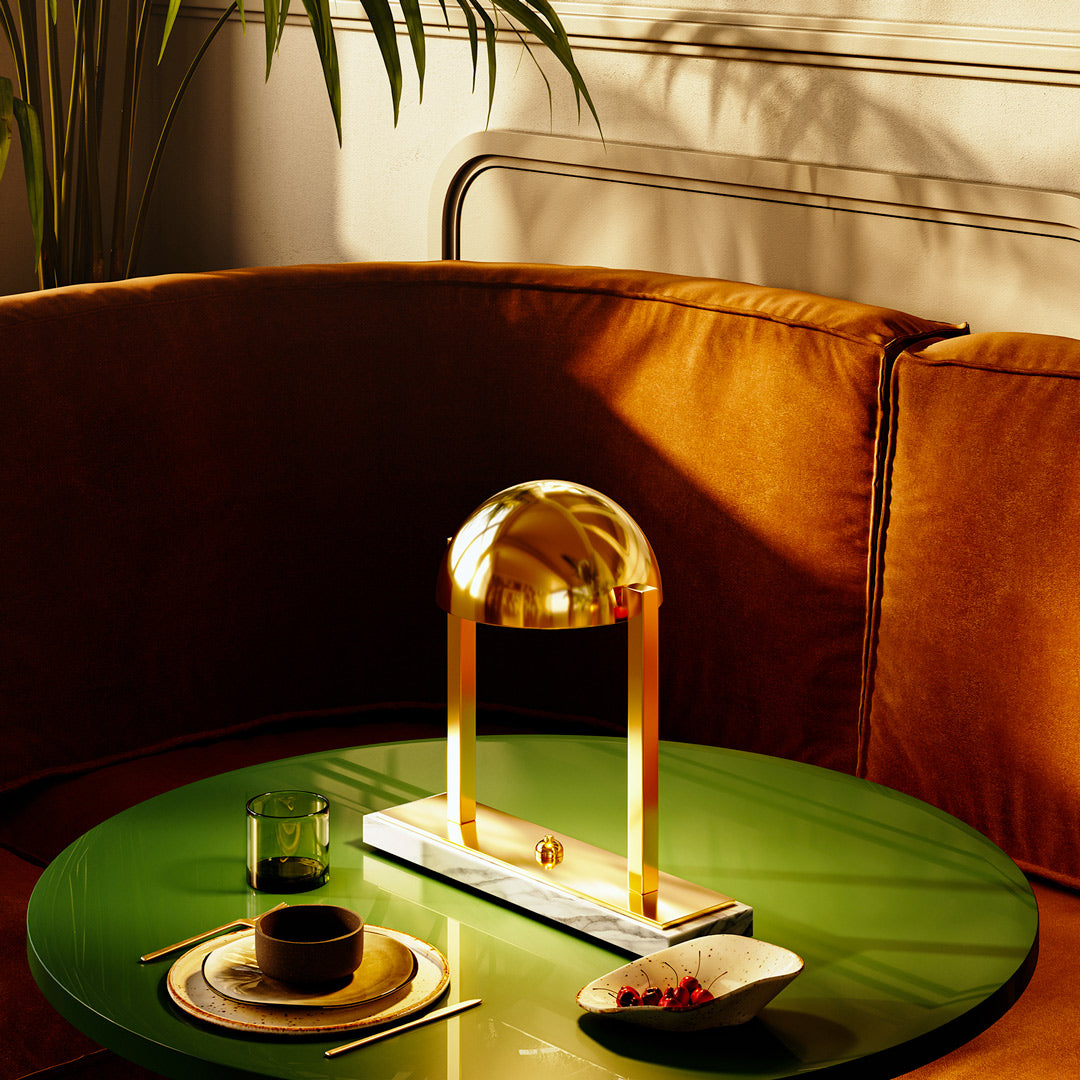Marble Table Lamp DIANE by Jacques Adnet for Lumen Center - 3