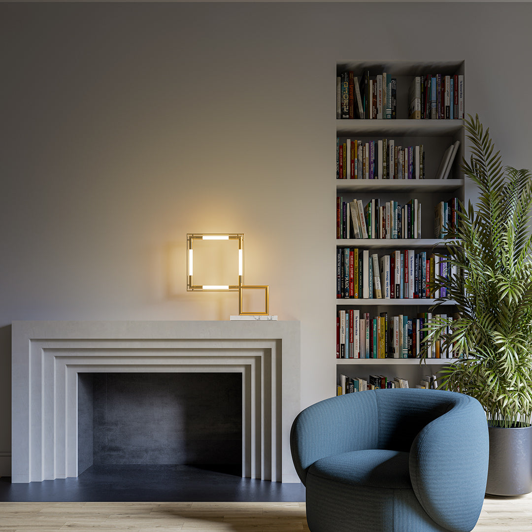 Table Lamp QUADRO by Jacques Adnet for Lumen Center - 3