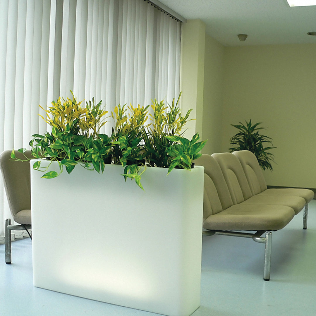 Outdoor Rectangular Vase O/E with Light by Serralunga 4