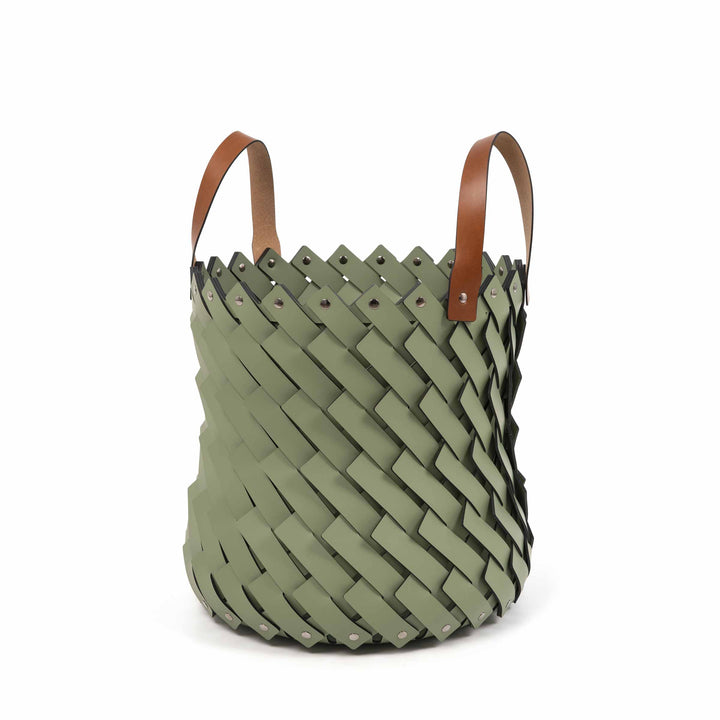 Leather Basket with Handles ALMERIA by Pinetti 03