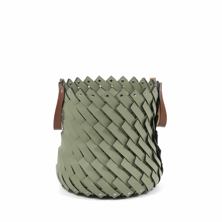Leather Basket with Handles ALMERIA by Pinetti 04