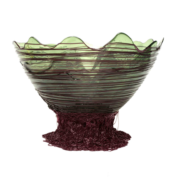 Resin Basket OGIVA Clear Bottle Green And Matt Aubergine by Gaetano Pesce for Fish Design 02