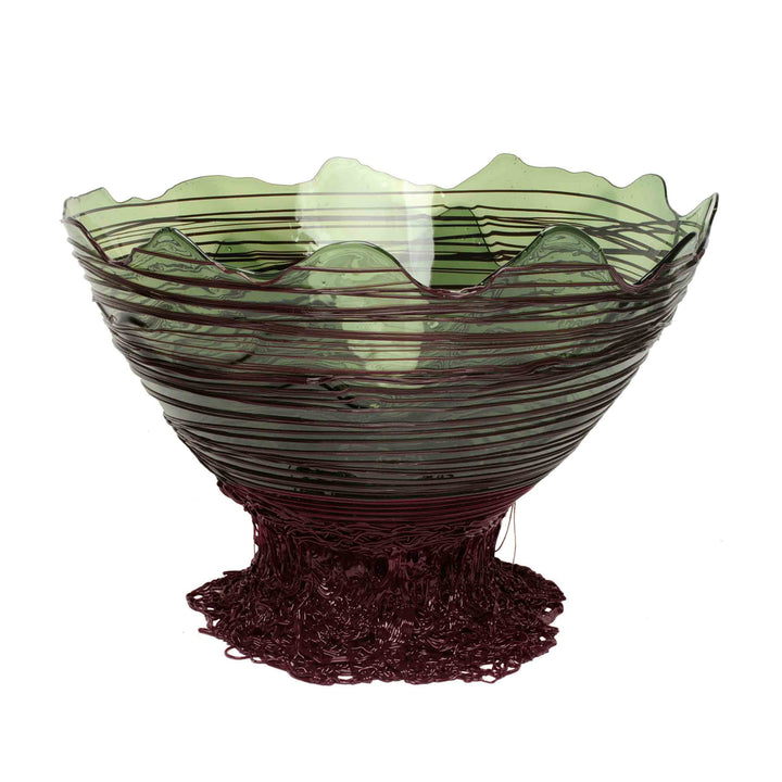 Resin Basket OGIVA Clear Bottle Green And Matt Aubergine by Gaetano Pesce for Fish Design 03