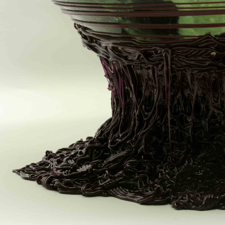 Resin Basket OGIVA Clear Bottle Green And Matt Aubergine by Gaetano Pesce for Fish Design 04
