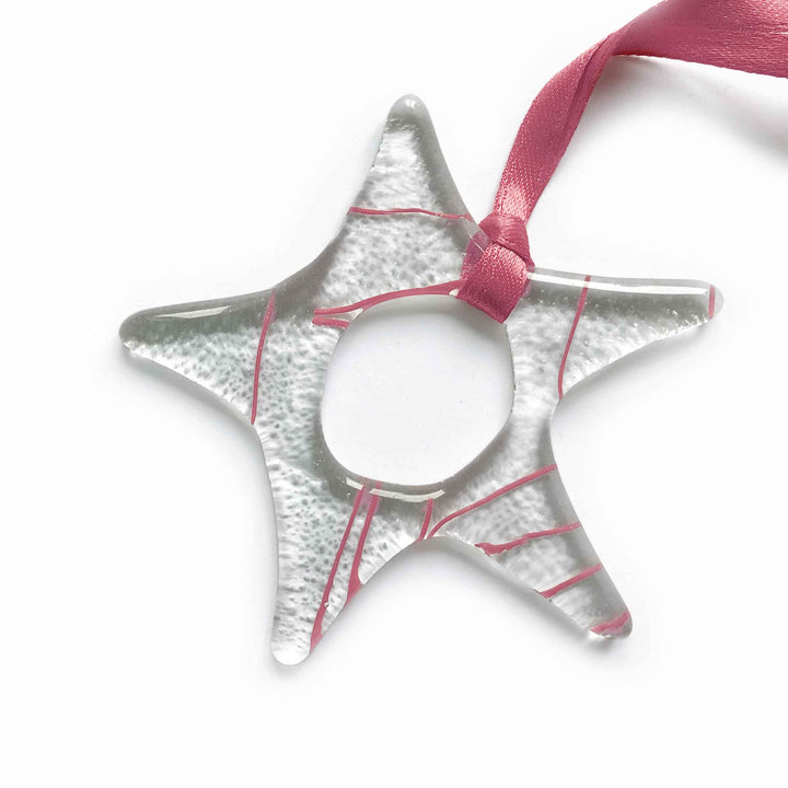 Murano Glass Christmas Ornament STELLA Clear Set of Twelve by D.i. Più Andretto Design 05