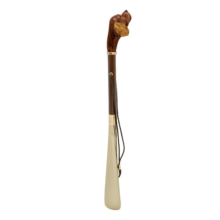 Shoehorn COCKER with Enameled Brass Handle by Pasotti 02