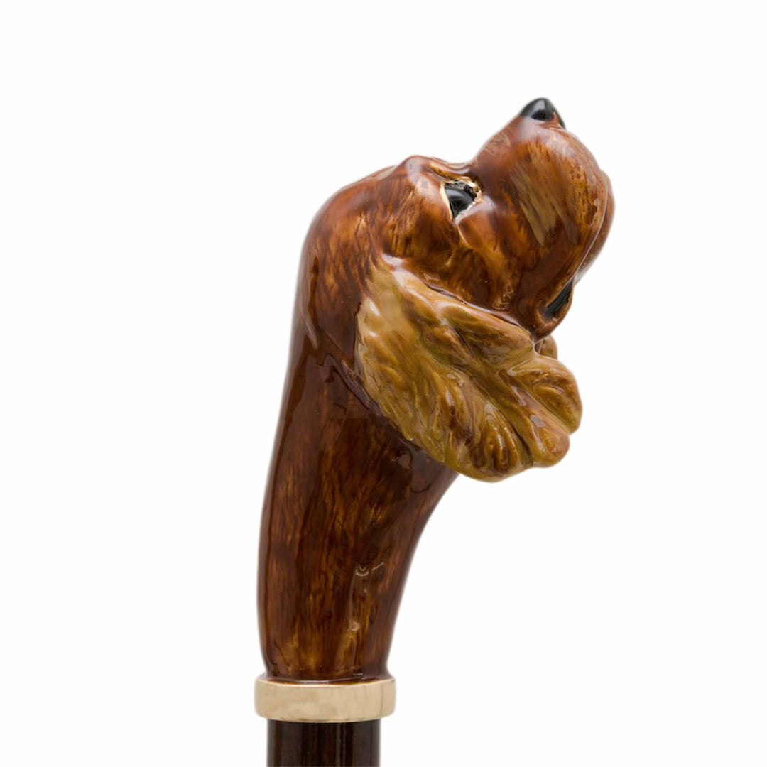 Shoehorn COCKER with Enameled Brass Handle by Pasotti 05
