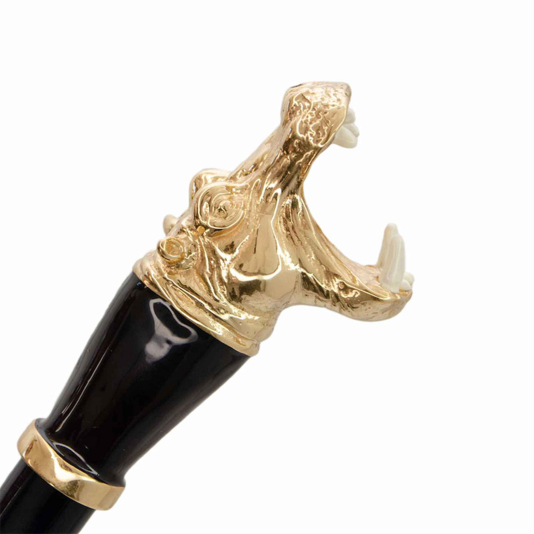 Shoehorn HIPPO with Enameled Brass Handle by Pasotti 03