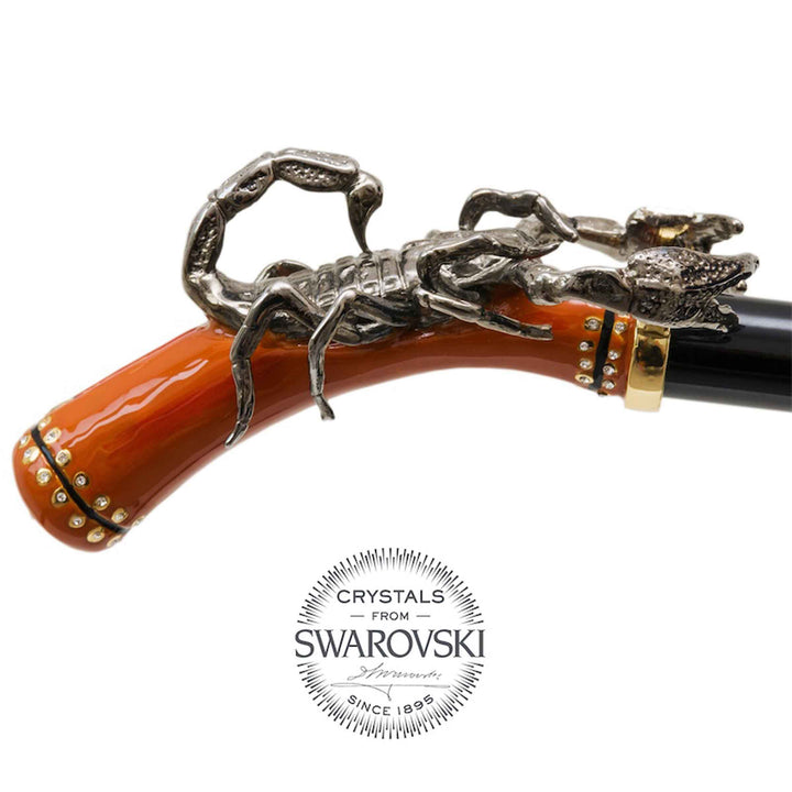Shoehorn LUXURY SCORPION with Brass Handle by Pasotti 03