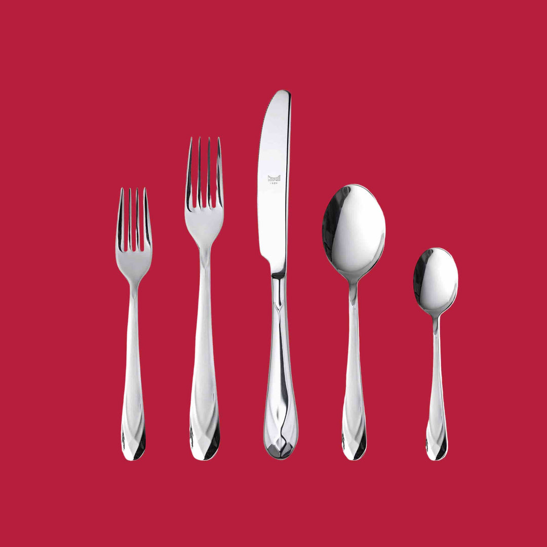 Stainless Steel Cutlery DIAMANTE Set of Seventy-Five by Mepra
