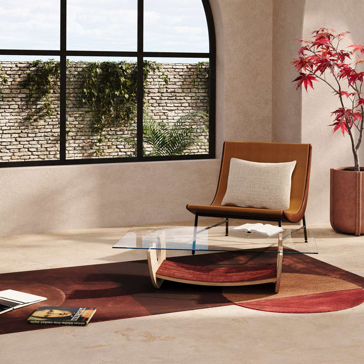 Wood and Glass Coffee Table TREVI by Winetage 02