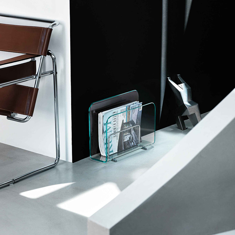 Glass Magazine Racks VOGUE by Roberto Paoli for FIAM 0111