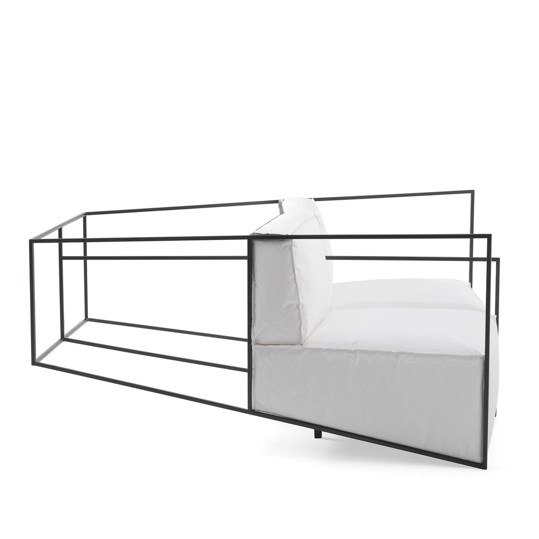 Metal Structure Two-Seater Sofa IXORB by Alessandro Zambelli 04