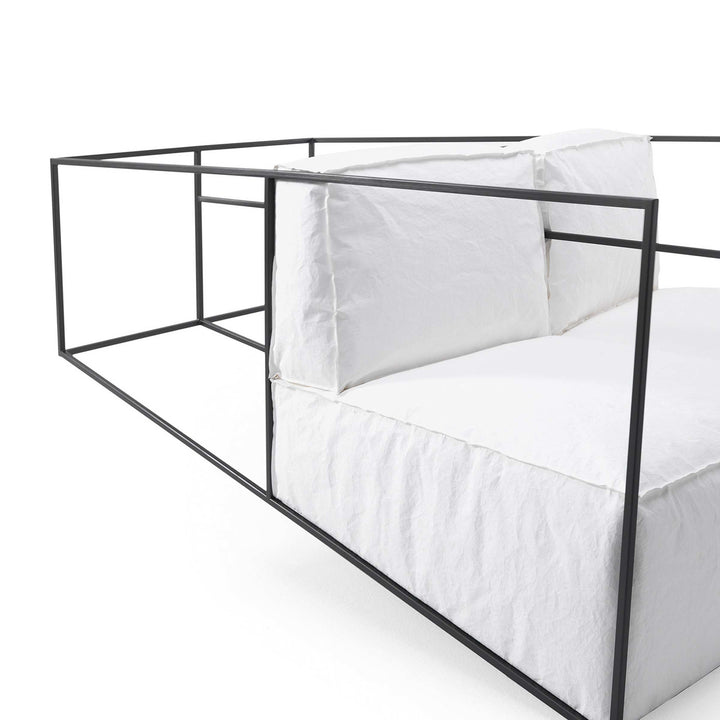 Metal Structure Two-Seater Sofa IXORB by Alessandro Zambelli 03