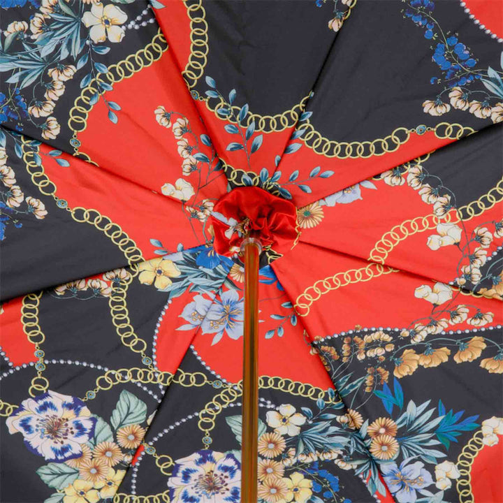 Umbrella BLACK POODLE with Enameled Brass Handle by Pasotti 07