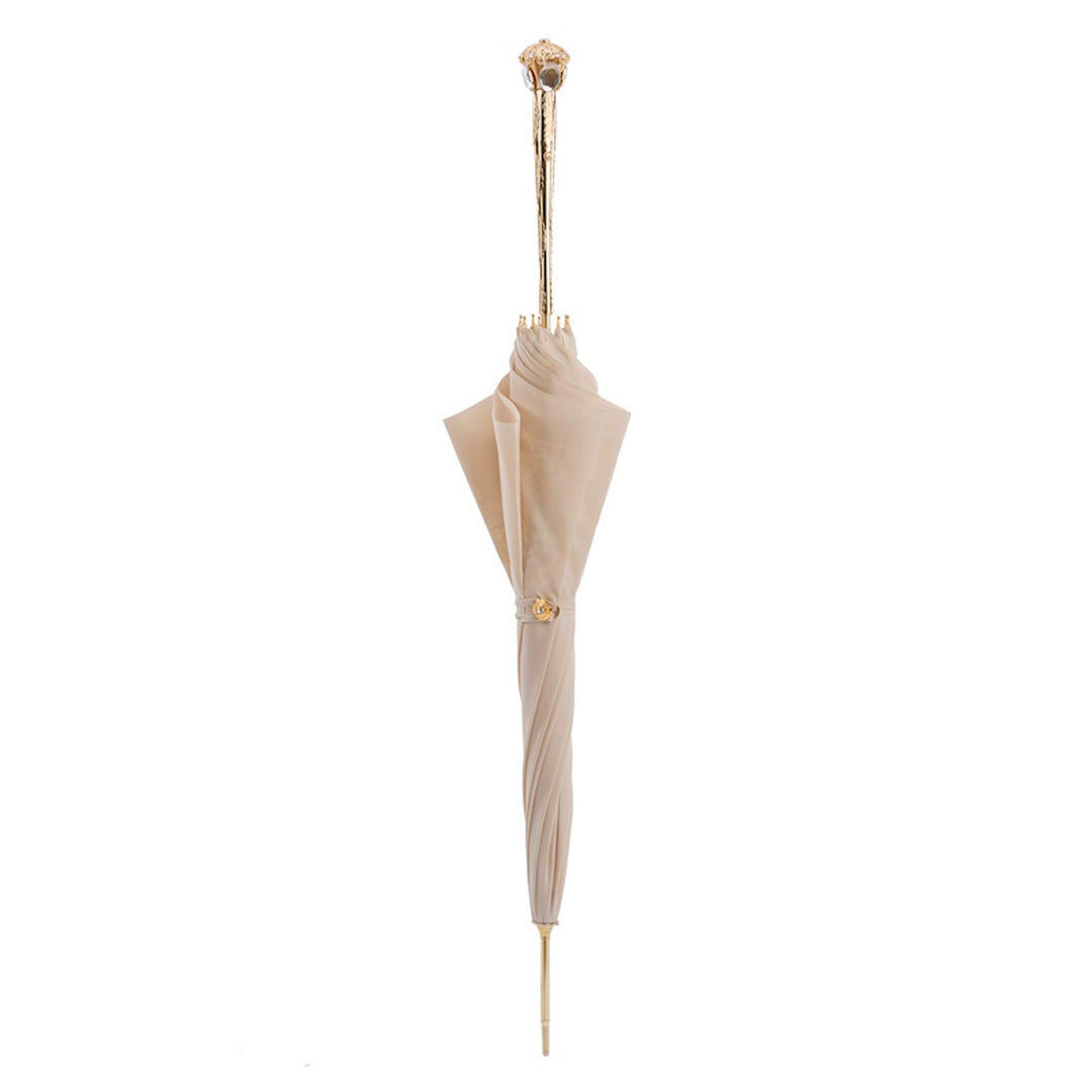 Umbrella ECRU PARASOL with Jewelled Handle by Pasotti 02